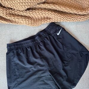 Nike Dri-Fit Black Running Shorts Zip Pocket Athletic Workout Size S